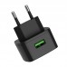 Блок - зарядное - Адаптер сетевой HOCO C70A Cutting-edge 1USB QC3.0 3A  черный