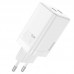 Блок питания зарядное HOCO Starlight N23 2 usb-c 45w белый