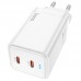 Блок питания зарядное HOCO Starlight N23 2 usb-c 45w белый