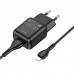 Адаптер сетевой HOCO Lightning cable single port charger set C96A черный