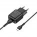 Адаптер сетевой HOCO Micro USB cable single port charger set C96A  черный
