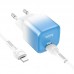 Адаптер сетевой HOCO Type-C to Lightning cable single port charge set C101A набор с кабелем