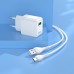 Зарядный комплект HOCO C98A Type-C cable Proton 1USB 18W белый