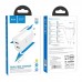 Зарядное устройство HOCO C103A 2 порта + встроенный Micro USB кабель белое