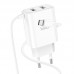 Зарядное устройство HOCO C103A 2 порта + встроенный Micro USB кабель белое