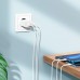 Зарядное устройство HOCO C103A 2 порта + встроенный Micro USB кабель белое