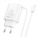 Зарядное устройство HOCO C103A 2 порта + встроенный кабель Lightning