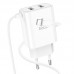 Зарядное устройство HOCO C103A 2 порта + встроенный кабель Lightning
