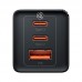 Зарядное устройство Baseus GaN5 Pro Fast Charger 3 порта 65W + кабель черный
