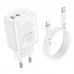 Зарядное устройство BOROFONE Type-C to Lightning  Reacher BN9 2Type-C 35W белое