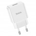 Зарядное устройство HOCO Leisure single port charger C106A блок адаптер белый