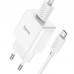 Адаптер сетевой HOCO Leisure Micro USB Cable single port charger C106A комплект зарядный белый