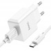 Блок питания сетевой HOCO C106A Leisure +Type-C single port charger 1USB 10.5W белый