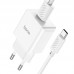 Блок питания сетевой HOCO C106A Leisure +Type-C single port charger 1USB 10.5W белый
