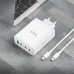 Адаптер сетевой HOCO Leader Type-C to Type-C Cable four-port (3C1A) fast charger set N31 |4Type-C/1USB,