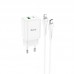 Адаптер сетевой HOCO Type-C to Lightning Cable Founder charger set N28 |1USB/1Type-C, 20W/3A, PD/QC|