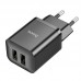 Адаптер сетевой HOCO Maker dual port charger N25 белое зарядное 2USB