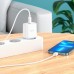 Зарядное устройство HOCO Stage single port C104A набор с кабелем Type-C to Lightning белый