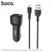 Адаптер автомобильный Hoco Micro cable Z23 |2USB, 2.4A|