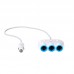 Адаптер разветвитель тройник для авто HOCO C1 3 Sockets 2USB белый