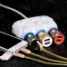 Адаптер разветвитель тройник для авто HOCO C1 3 Sockets 2USB белый