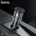 Адаптер автомобильный HOCO DZ3 2USB car charger + кабель Lightning  прозрачно черное