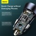 Адаптер автомобильный BASEUS Type-C to Lightning Cable Golden Contactor Pro Dual Quick Car Charger