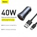 Авто зарядное BASEUS Golden Contactor Pro Dual Quick Charger 2USB 40W + Type-C кабель TZCCJD-A0G