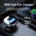 Адаптер автомобильный JOYROOM Dual ports transparent car charger C-A42 |1USB/1Type-C, 38W/3A, PD/QC|