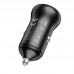 Адаптер автомобильный HOCO Smooth road car charger NZ5 само зарядное черное