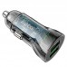 Зарядное автомобильный адаптер HOCO Z47 Transparent Discovery Edition 2USB черно прозрачный