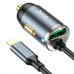 Адаптер автомобильный HOCO Lightning Cable car charger NZ7 1USB 20W серый