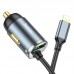 Адаптер автомобильный HOCO Lightning Cable car charger NZ7 1USB 20W серый