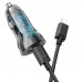 Адаптер авто + кабель Type-C to Lightning  - HOCO Transparent Discovery Edition dual port Z47A черные