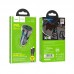 Адаптер авто + кабель Type-C to Lightning  - HOCO Transparent Discovery Edition dual port Z47A черные