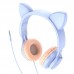 Наушники HOCO Cat ear headphones with mic W36 голубые