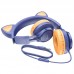 Наушники HOCO Cat ear headphones with mic W36 голубые
