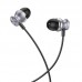 Наушники HOCO Fountain metal universal earphones with microphone M106 черные