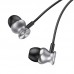 Наушники HOCO Fountain metal universal earphones with microphone M106 черные