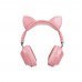 Наушники HOCO Skill cat ear BT headphones ESD13 с ушками розовые
