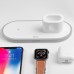 Зарядка беспроводная QI Hoco CW21 Wisdom 3-in-1 iphone / watch / airpods charge белая