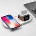 Зарядка беспроводная QI Hoco CW21 Wisdom 3-in-1 iphone / watch / airpods charge белая