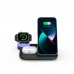 Зарядка Qi 4in1 wireless charger RGB X499 Phone/Watch/Earphones 15W Max белая