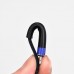 Кабель плоский HOCO U39 Slender USB - lightning 120 см 2.4A черный с синим