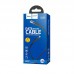 Кабель плоский HOCO U39 Slender USB - lightning 120 см 2.4A черный с синим