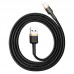 Кабель Lightning BASEUS cafule 1 метр CALKLF-BG1 черно серый