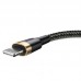 Кабель Lightning BASEUS cafule 1 метр CALKLF-BG1 черно серый