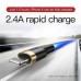 Кабель Lightning BASEUS cafule 1 метр CALKLF-BG1 черно серый