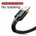 Кабель Lightning BASEUS cafule 1 метр CALKLF-BG1 черно серый