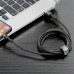 Кабель BASEUS cafule USB - Lightning 2 метра (CALKLF-CG1) черно серый